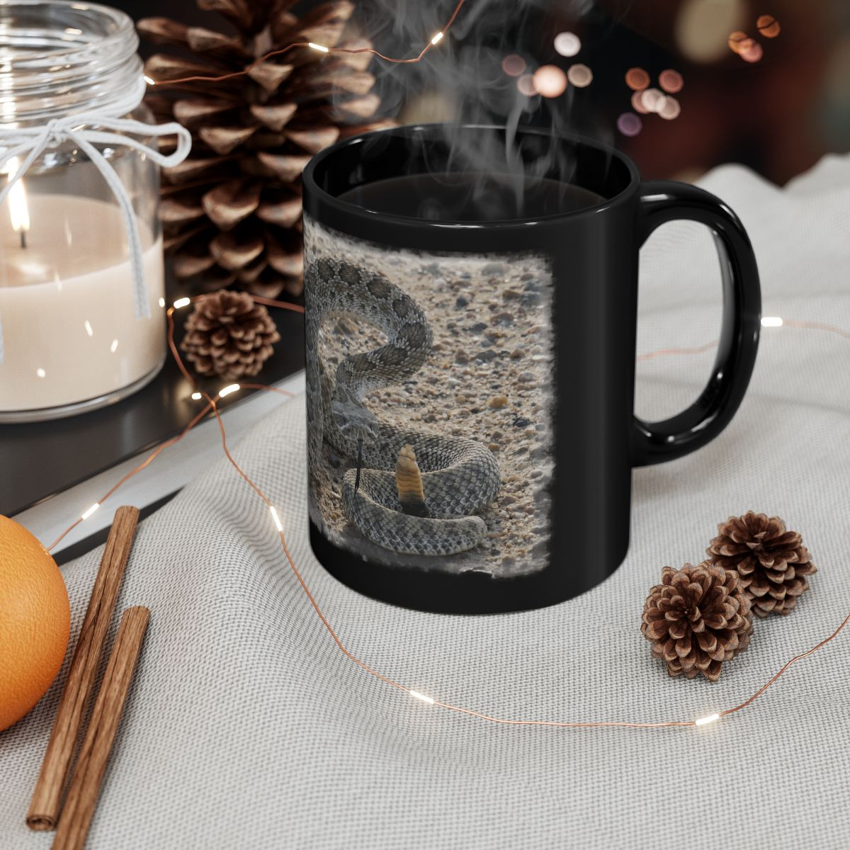 Prairie Rattlesnake Black Mug — image 7